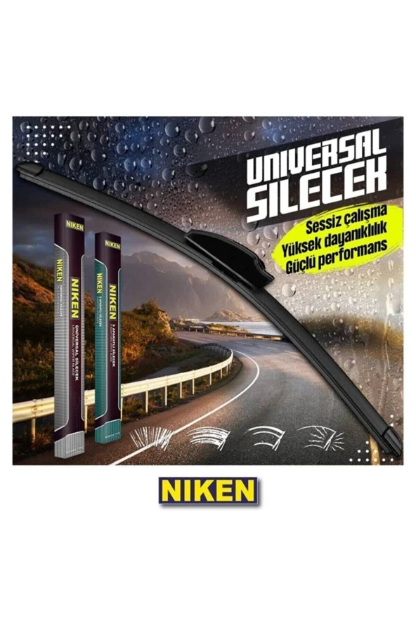 Niken Yeni Seri Citroen C4 I Silecek Takımı (Kas.2004-Eyl.2010) Muz Tip Silecek Aparatlı