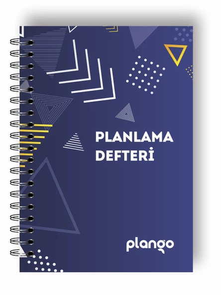 Mavi Üçgenler Günlük Planlayıcı Defter - Ders Çalışma Planlayıcı Defteri - Planlama Defteri