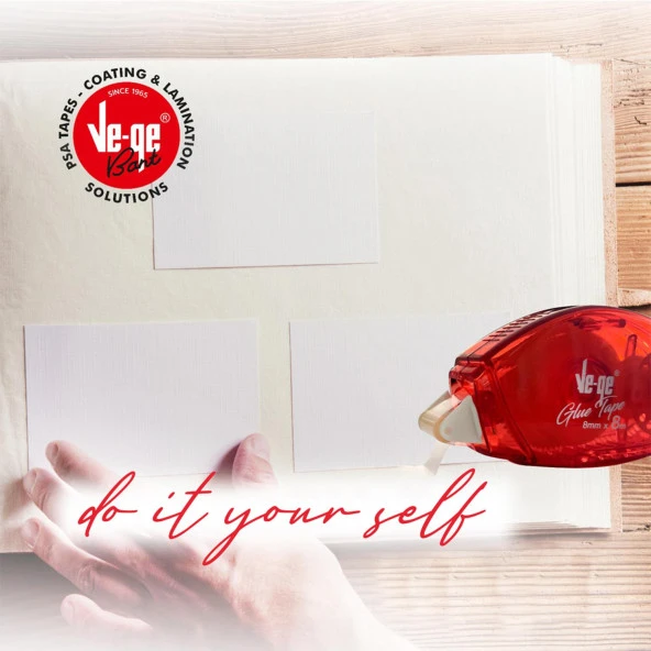 Ve-Ge Glue Tape Şerit Bant 8mm x 8m 6 Adet - 3