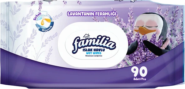 Familia Islak Havlu Mendil 90 Yaprak Karma 36 Lı Set (Lavanta-Mineral-Yeşilin Tazeliği) 3240 Yaprak - 3