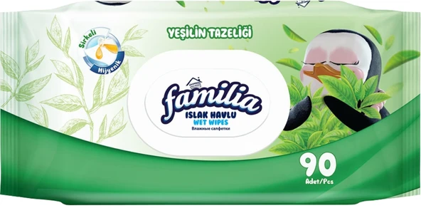 Familia Islak Havlu Mendil 90 Yaprak Karma 36 Lı Set (Lavanta-Mineral-Yeşilin Tazeliği) 3240 Yaprak - 4
