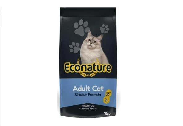 Econature Tavuklu Yetişkin Kedi Maması 15 Kg