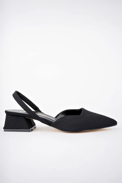 Muggo MİRANDA Garantili Arkası Açık Bilek Detaylı Kısa Topuklu Kadın Ayakkabı - 5