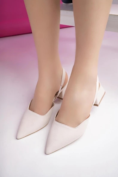 Muggo MİRANDA Garantili Arkası Açık Bilek Detaylı Kısa Topuklu Kadın Ayakkabı - 9