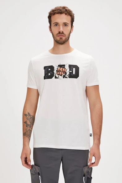 Bad Bear BANG T-SHIRT OFF-WHITE Erkek Tişört Beyaz S-XXL - 4