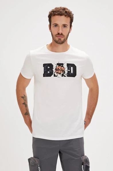 Bad Bear BANG T-SHIRT OFF-WHITE Erkek Tişört Beyaz S-XXL
