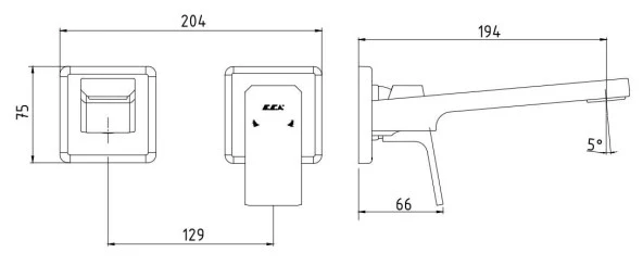 ECA Tiera Ankastre Lavabo Bataryası Sıva Üstü Ve Sıva Altı Grubu Çift Rozet - Resim 5