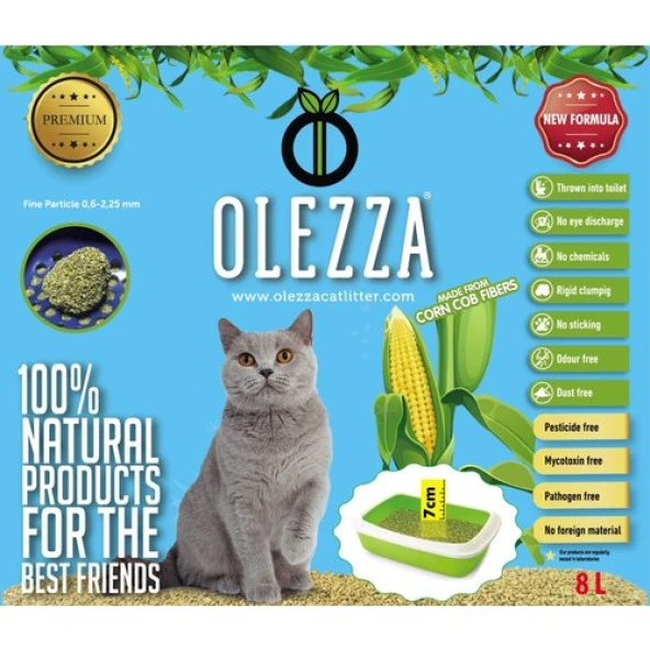 Olezza Mısır Koçanı Kedi Kumu 8Lt