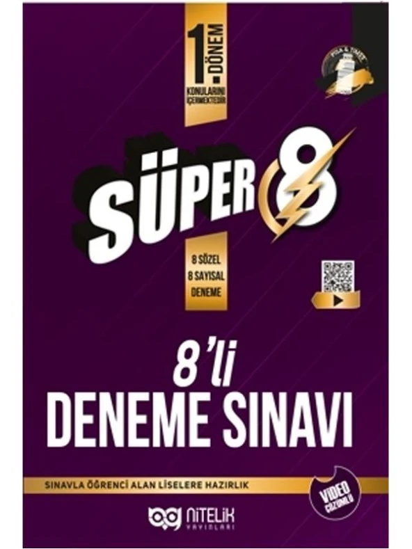 NİTELİK 8.SINIF YENİ NESİL SÜPER 1.DÖNEM 8'Lİ DENEME SINAVI