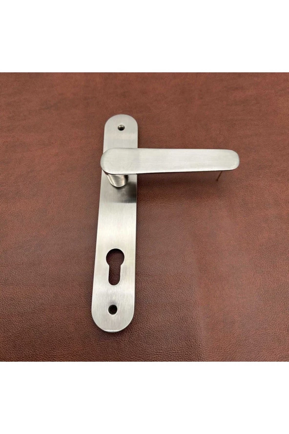 Kaira İnox Zamak Aynalı Yale Çelik Kapı Kolu 1 Takım - Resim 2