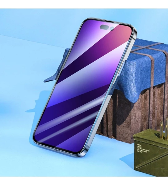 İphone 15 Plus Ve 15 Pro Max Uyumlu Tam Kaplayan Ultra HD Ekran Koruyucu Temperli Cam - Resim 3