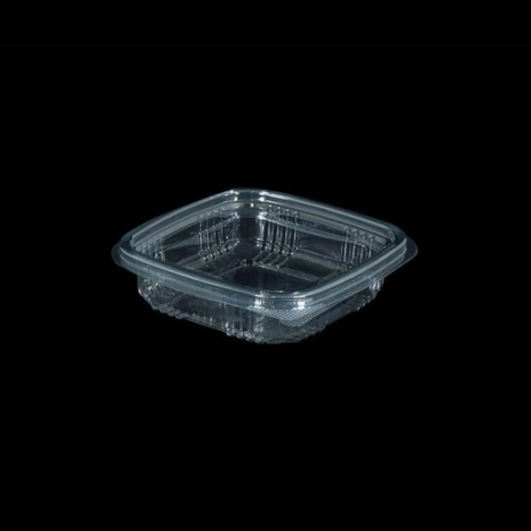 Kullan At Plastik Kilitli Şeffaf Düz Kapaklı Gıda Saklama Kabı Sızdırmaz Kap - 150 cc - 1000 Adet ürün görseli 1