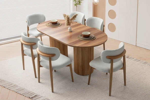ALYA MDF YEMEK MASASI+6 SANDALYE - 1