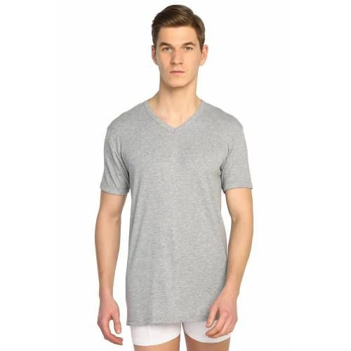 6'lı Tutku 0107 Ribana V Yaka Erkek Beyaz Siyah Gri Fanila - 3