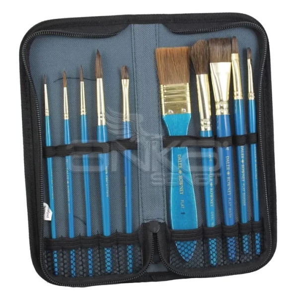 Daler Rowney Simply Natural Hair Sulu Boya Fırça Seti 10lu - Resim 2