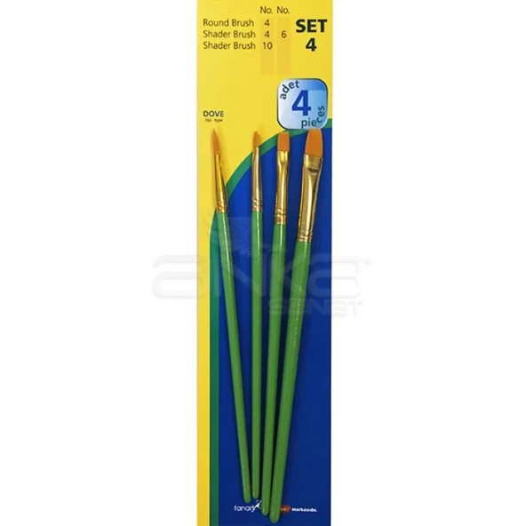 Fanart Academy Dove Seri 500 Fırça Seti No:4 4lü ürün görseli 1