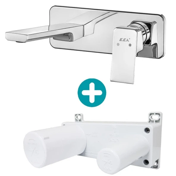 ECA Tiera Ankastre Lavabo Bataryası Sıva Üstü Ve Sıva Altı Grubu Tek Rozet ürün görseli