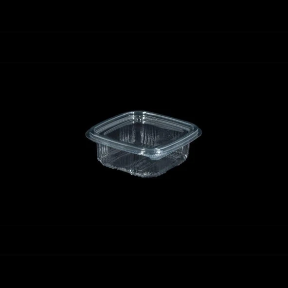 Kullan At Plastik Kilitli Şeffaf Düz Kapaklı Gıda Saklama Kabı Sızdırmaz Kap - 250 cc - 100 Adet - Resim 2