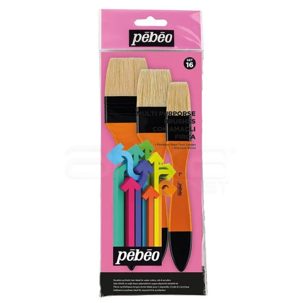 Pebeo Çok Amaçlı Hobi Fırça Seti 16 ürün görseli 1