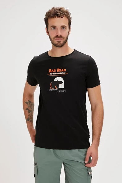 Bad Bear DEREK T-SHIRT NIGHT Erkek Tişört Siyah S-XXL