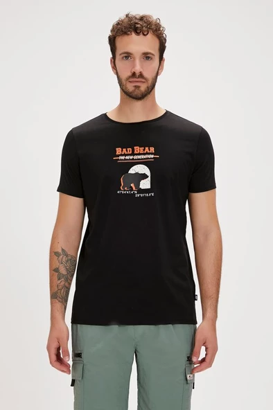 Bad Bear DEREK T-SHIRT NIGHT Erkek Tişört Siyah S-XXL - 3