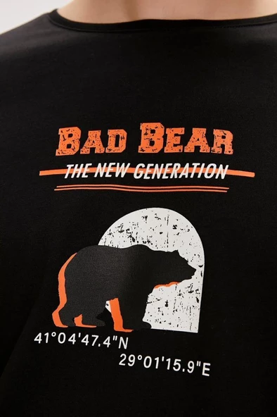 Bad Bear DEREK T-SHIRT NIGHT Erkek Tişört Siyah S-XXL - 2