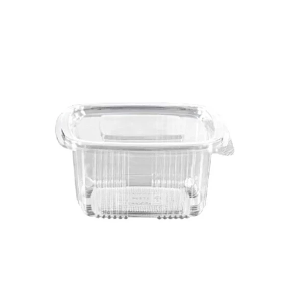 Kullan At Plastik Kilitli Şeffaf Düz Kapaklı Gıda Saklama Kabı Sızdırmaz Kap - 375 cc - 1000 Adet - Resim 4
