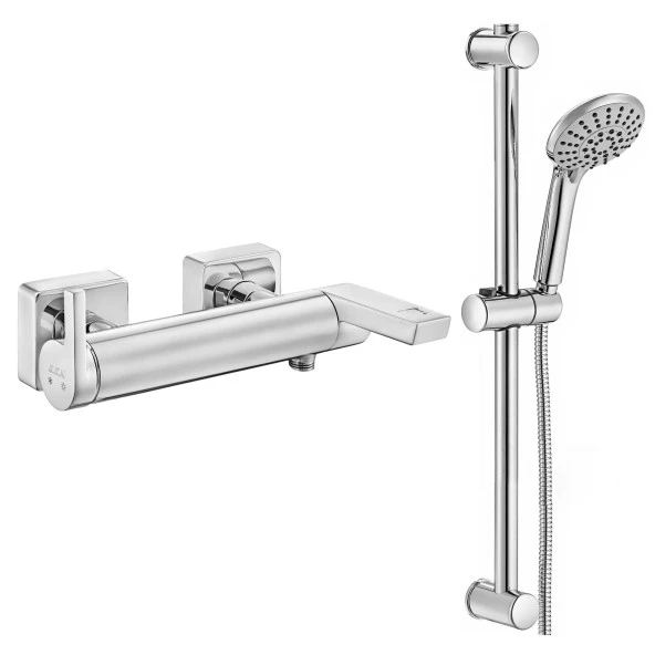 ECA İcon Banyo Bataryası + ECA Logica Sürgülü Duş Seti Üst Takımı