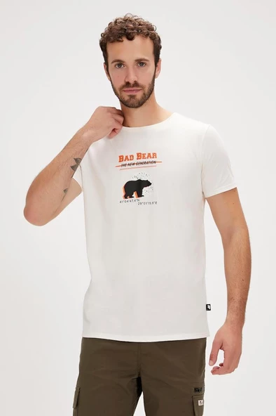 Bad Bear DEREK T-SHIRT MARSHMALLOW Erkek Tişört Bej S-XXL