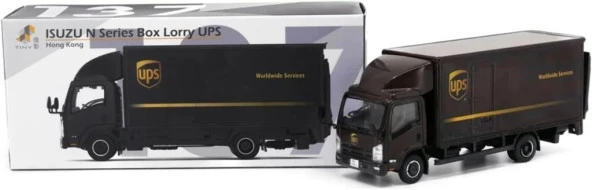Tiny Isuzu N Series Box Lorry UPS Hong Kong (Yaklaşık 5CM) Model Araba