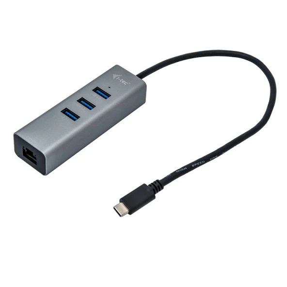 i-Tec Type-C Metal Hub 3 Port + Gigabit Ethernet Adaptör