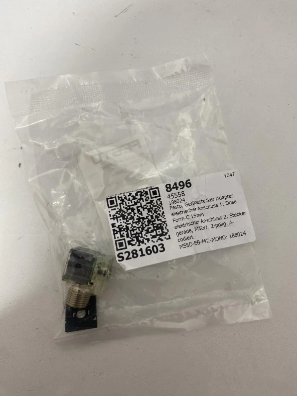 Festo MSSD-EB-M12-MONO Soket 188024 - Resim 3