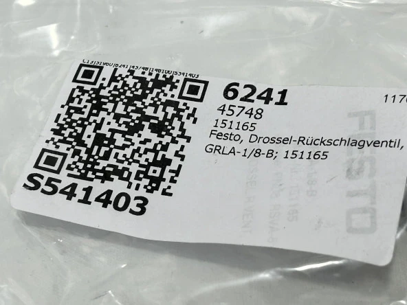 Festo GRLA-1/8-B Tek Yönlü Akış Kontrol Vanası 151165 - Resim 3