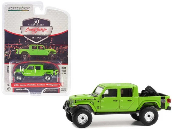 Greenlight 2021 Jeep Gladiator Custom Hellephant 1/64 Model Araba