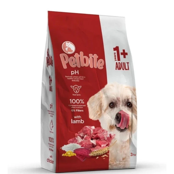 Petbite Yetişkin Kuzulu Köpek Maması 3 Kg