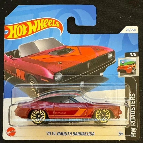 Hot Wheels 70 Plymouth Barracuda 3/5 Model Araba