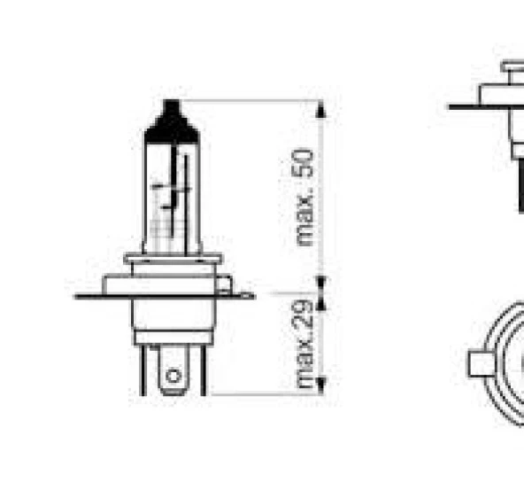 BOSCH 1987302092 Ampül H19-12V-55W-PU43T3