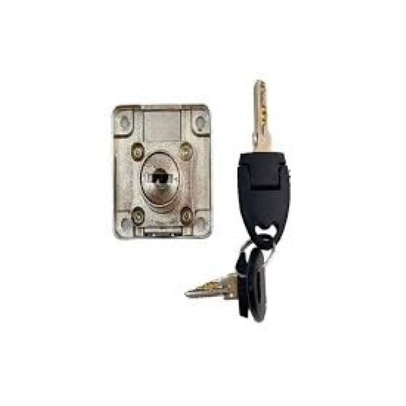 Kare Çekmece Kilidi Bilyalı Anahtarlı - Resim 3