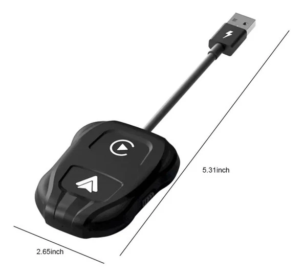Araç İçi Android ve Apple Cihazlar İçin Kablosuz Car Play Adaptörü Wireless Carplay Çevirici - 6