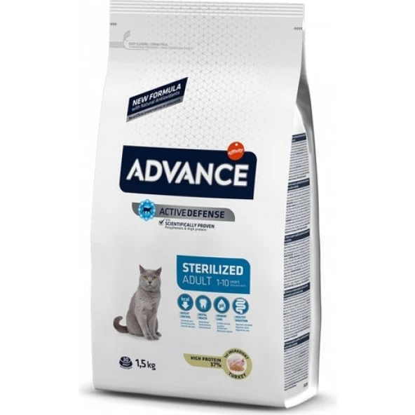 Advance Hindili Kısırlaştırılmış Kedi Maması 1,5kg ürün görseli