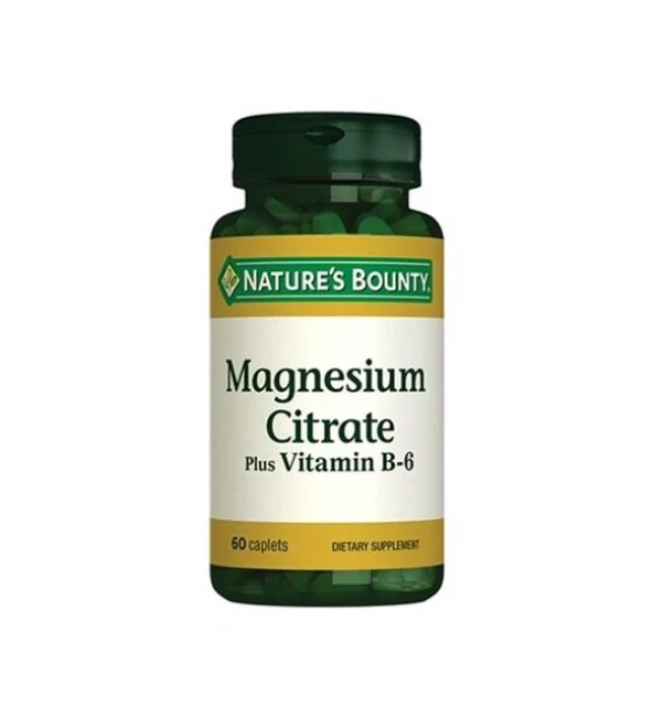Nature's Bounty Magnesium Citrate Plus Vitamin B-6 60 Kaplet