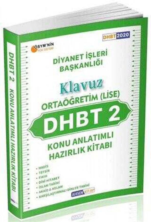 DHBT-2 Klavuz Ortaöğretim Lise Konu Anlatımlı Hazırlık Kitabı