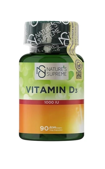 Nature's Supreme Vitamin D3 1000 IU 90 Kapsül ürün görseli