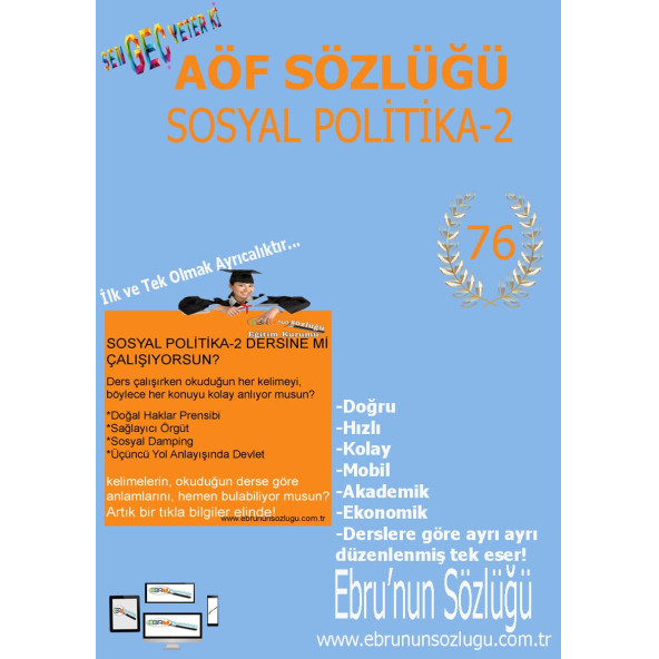 AÖF İİBF Ebrunun Sözlüğü Sosyal Politika-2. Sınıf E- Sözlük