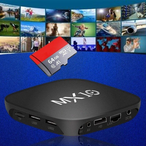 4K Android 11 Smart Tv Box + Stick Wifi Akıllı Tv Kutusu Ve Kumandası Medya Oynatıcı Mx10 Box - 6