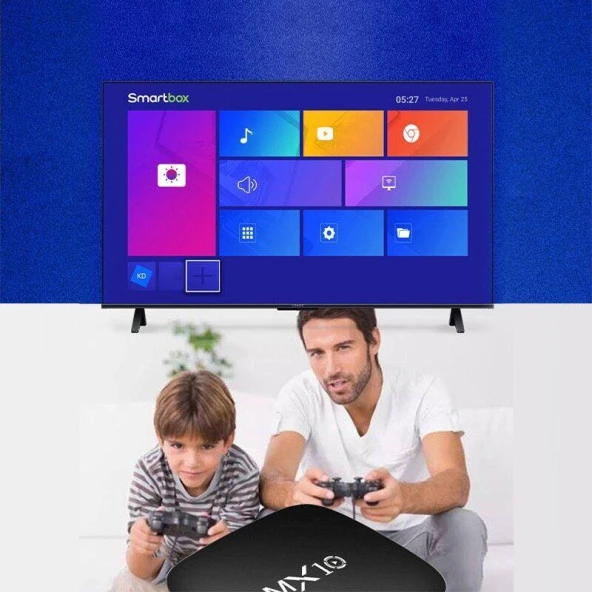 4K Android 11 Smart Tv Box + Stick Wifi Akıllı Tv Kutusu Ve Kumandası Medya Oynatıcı Mx10 Box - 7