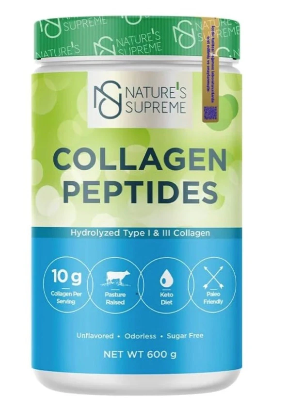Nature's Supreme Collagen Peptides Powder 600 Gr Aromasız