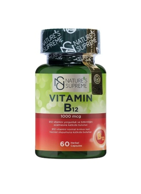 Nature's Supreme Vitamin B12 1000 Mcg 60 Kapsül