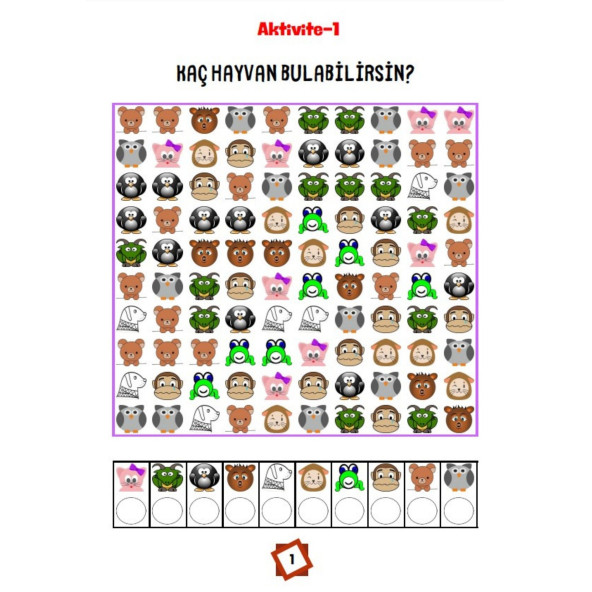 Gizli Hayvanları Bul YAZ-SİL Kitabı - 2