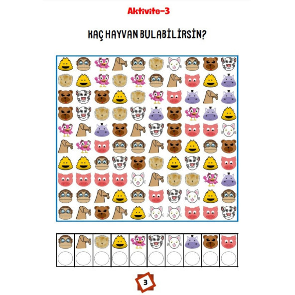 Gizli Hayvanları Bul YAZ-SİL Kitabı - 3